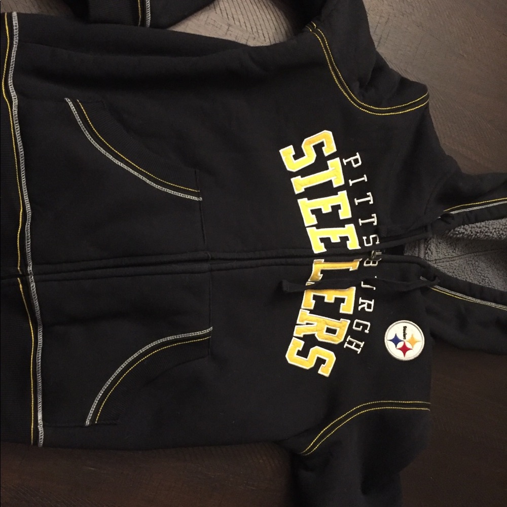 Women's Steelers Full Zip Hooded Sherpa